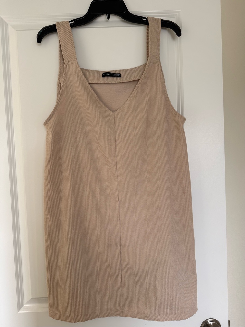 SHEIN Tan Sleeveless V-Neck Mini Dress